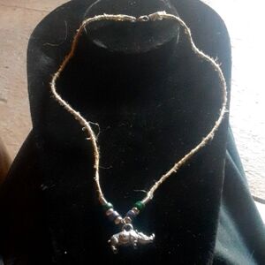Handcrafted Rhinoceros Pendant Necklace